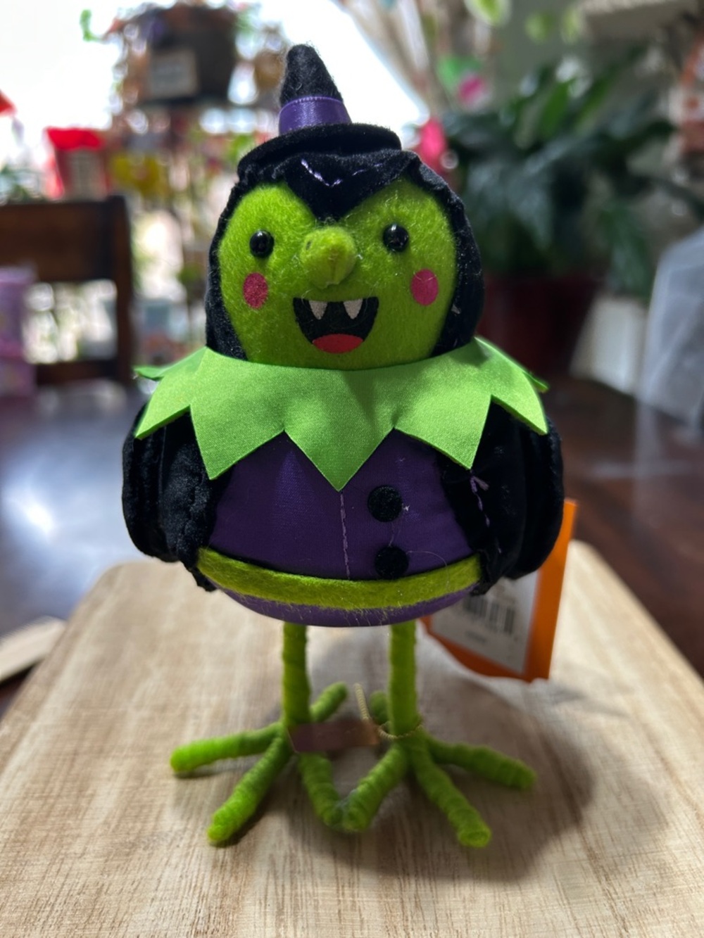 Hyde and Eek! Boutique Featherly Friends “Spellma” Felt Bird Figure 2024 NWT